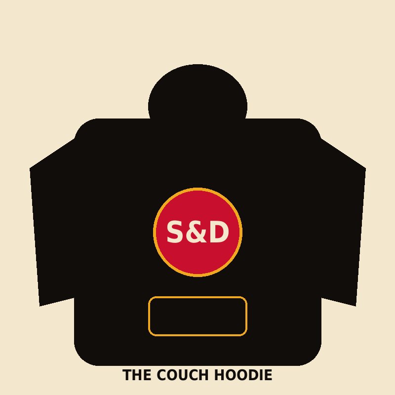 The Couch Hoodie mockup