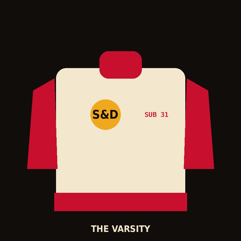 The Varsity mockup